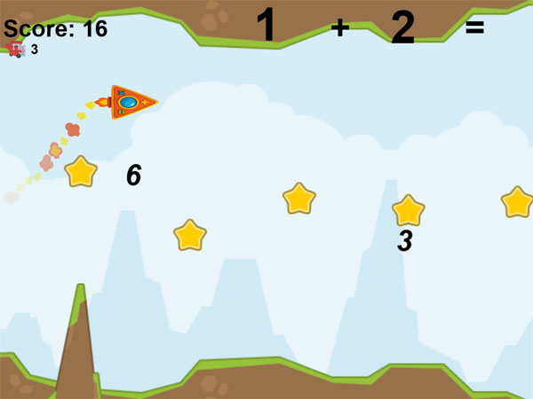 Adolescente jogando game de matemática